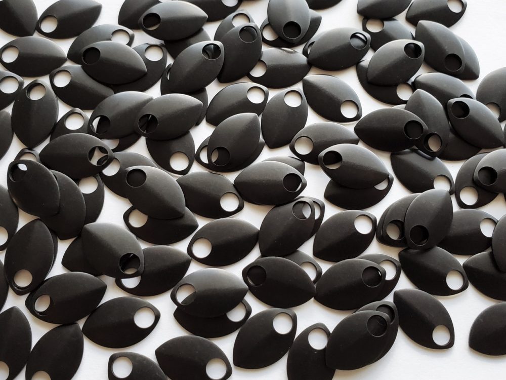 Black Anodized Aluminum scales in small, 100 ct