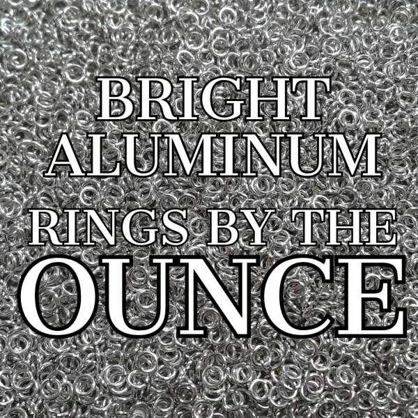 Bright Aluminum Jump Rings — 16g 7/32″ ID (500 Pack)