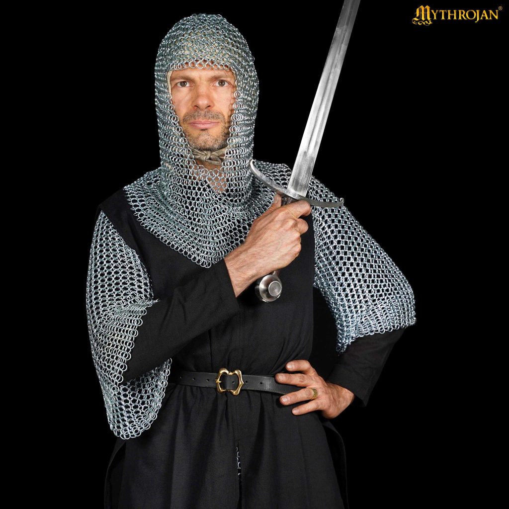 Chainmail Coif — 16 Gauge Butted Mild Steel