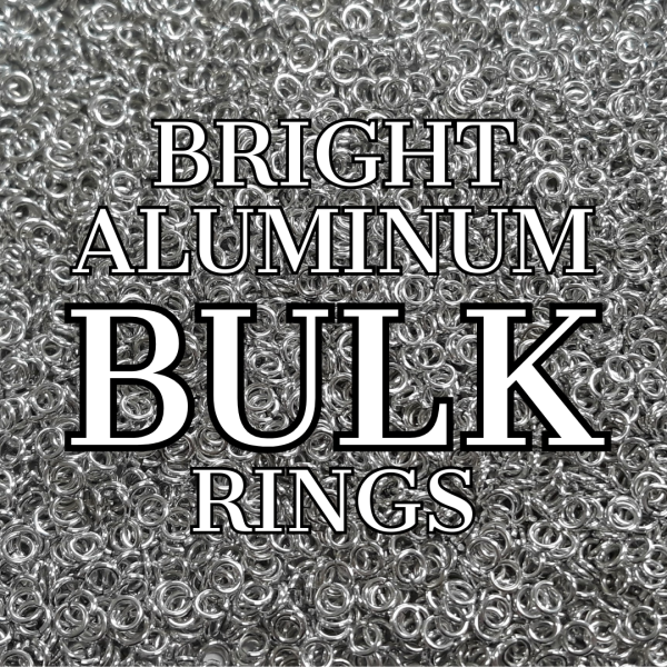 Bright Aluminum Jump Rings — 16g 7/32″ ID (1 lb, 4,000+ Rings)